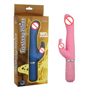 Vuxna produkter Multi-Speed ​​Silicone Rabbit Vibrator Clitoral Vaginal Stimulation Vibration Realistic Dildo Sexleksaker för Kvinna