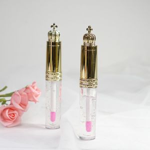 8ml Gold Crown Cosmetic Lip Gloss Wand Tube Puste Wyczyść Makeup Lipgloss Szminka Szczotka Butelka DIY Beauty Eyelash Butelka