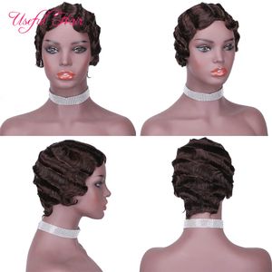 Curly curly bob short peruca curto perucas brasileiras cabelo virgem perucas de cabelo humano remy brasileiro para mulheres pré arranjar cor natural branqueada