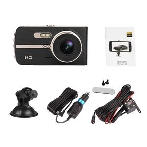 4-Zoll-Auto-DVR-Recorder, digitale Dashcam für Fahrzeuge, 2-Kanal-Auto-Videokamera, Doppelobjektiv, 170 ° + 120 °, Superweitwinkel, Full HD 1080P