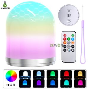 Night Lights USB Rechargeable Lighting Multicolor Warm White White 3 color in 1 LED Kids Night Light with remote