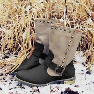 Heißer Verkauf - Lässige Damenschuhe 2019 Frühling Herbst Abschnitt Dicke High-Top-Damenstiefel Trend Bequeme weiche Outdoor-Damenstiefeletten