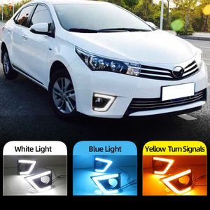 2st för Toyota Corolla 2014 2015 2016 LED DRL DAYTIME RUNNING LIGHTS DAYLIGHT VATTOSKT FOG Huvudlampa Vit