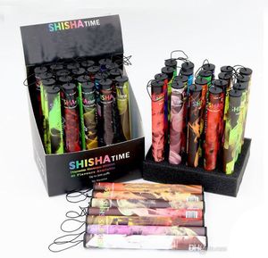 Shisha Time Disposable Vape Device E Cigs puffar färger Nic Hookah Pen DHL