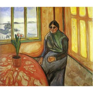 Wholesale hand painted paintings for sale resale online - Edvard Munch paintings for sale Melancholy Laura canvas modern art hand painted