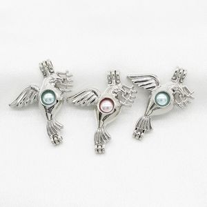 10 Stück Silber Vogel Friedenstaube Perlenkäfig Schmuckherstellung Ätherisches Öl Diffusor Perlen Medaillon Anhänger für Parfüm Aroma Halskette