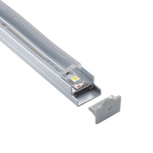 100 x 2M Zestawy / lot 45 stopni Kąt wiązki Aluminium LED U Typu LED LED Aluminium do wbudowanych ściennych Lampy sufitowe