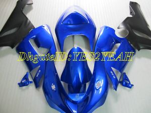 Custom Motorcycle Fairing kit for KAWASAKI Ninja ZX6R 636 05 06 ZX 6R 2005 2006 ABS Cool blue black Fairings set+Gifts SP26