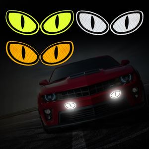 2pcs/pair Car Sticker Reflective Cat Eyes Motorcycle Stickers Rearview Mirror Decals Auto Universal Cool Accessories