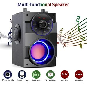High quality Portable Bluetooth Speaker Wireless Stereo Big Powerful Subwoofer Bass Speakers Boombox Support FM Radio TF AUX USB S37