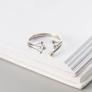 Real 925 Sterling Silver Toe Ring For Women Geometric Opening Adjustable Finger Rings Fine Engagement Jewelry Gift Wholesale YMR374