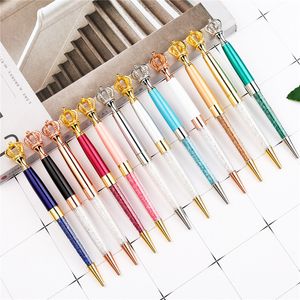 NEW Crown Ballpoint Pen with Bling Little Crystal Metal Pen Student Gift School Office Supplies Signature Business Pen