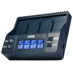 Opus BT - C900 디지털 4 슬롯 9V 리튬 이온 NiMh 배터리 충전기 - 미국 플러그