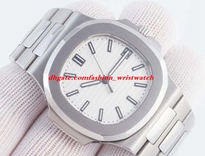 Luksusowy Zegarek Męskie Nutilus 5711 1A011 Ze Stali Nierdzewnej White Dial Automatyczny Moda Męskie Zegarki Zegarek