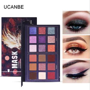 DROP ship 5pcs/lot UCANBE Mask Shimmer Matte Eye shadow Makeup Palette 18 Colors Glitter Pigmented Eye Shadow Long Lasting Cosmetics kit