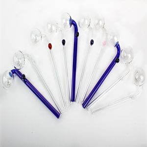 5.5 inç kavisli cam yağ brülörleri bong su sigara içme boruları farklı renkli dengeleyici