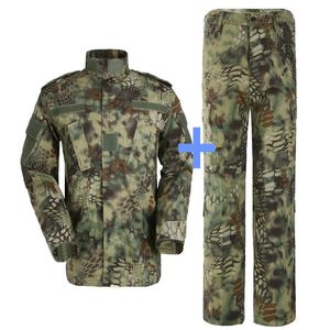 Summer Hunting BDU Field Uniform Camouflage Set Shirt Pants Men's Tactical Hunting Uniform Kryptek Typhon Camo