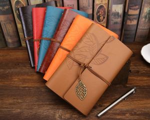 Vintage Leaf notepad Creative student Classical Travel Diary With LeafLoose Sheet VintageGift blank sketches kraft papers