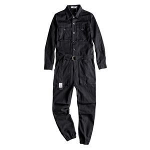 새로운 남성용 Jean Bib 바지 힙합 점프 수트 멀티 포켓 Workwear