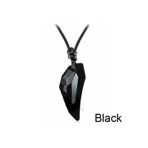 Women Men's Lover Wolf's Tooth Necklace Crystal Natural Stone Pendant Women's Jewelry Valentine's Day best Gift