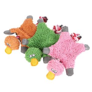Wholesale toy medium resale online - Pet Dog Squeaky Toy Durable Cute Mop Duck Making Sound Plush Dog Puppy Chew Toys Training Teething Toy for Small Medium Dogs