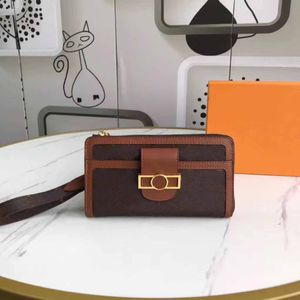 2020 Sälj varumärke Long Wallet Fashion Leather Women Clutch Bag Luxury Designer High Quality Classic Zip Pocket 19.5x11.5x2.0cm med Box M69162