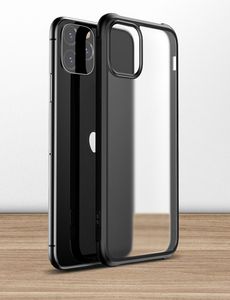 Casos de telefone duro transparente fosco para iphone 11 11PRO xs max xr x 8 7 6s mais tampa traseira com anel de dedo