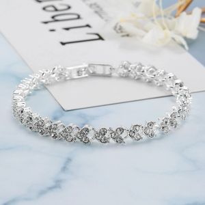 Wholes Crystal Zircon Heart Bracelet Beads Tennis Bracelet Bangle 3 Colors Chain Bride Bracelet For Women/Men Party Jewelry Gift Accessories