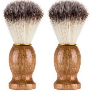 Wholesale best tools for men resale online - Men Shaving Bear Brush Best Badger Hair Shave Wood Handle Razor Barber Tool Cosmetic Brush c0821