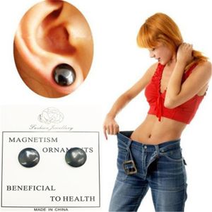 Black magnet earrings stud charm clip on slim healthy power ear rings women mens hip hop fashion jewelry will and sandy