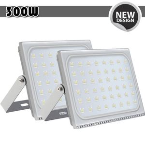 2PCSフラッドライトヤードフラッドランプ照明屋外300W LEDフラッドライトアウトドアセキュリティライト110Vクールホワイト