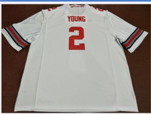 Niestandardowe Mężczyźni Młodzież Kobiety Ohio State Buckeyes Chase Young # 2 Piłka nożna Rozmiar S-5XL lub niestandardowa Dowolna nazwa lub Jersey Number