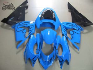 Free Custom motorcycle fairing kits for Kawasaki Ninja ZX-10R 2004 2005 04-05 ligh blue road race fairings kit ZX10R 04 05 ZX 10R