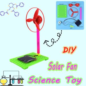 Plastikowy wentylator Słoneczny Ręcznie Montaż Zestawy Zestawy Physics Circuit Eksperyment Zabawki Edukacyjne Prezenty Dla Dzieci Nastolatki Rozwój mózgu