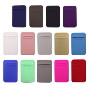 Elastische Lycra-Handyhülle, Geldbörsen, Kredit-ID-Kartenhalter, Tasche, selbstklebender Aufkleber für iPhone 12 Mini 11 Pro X XS MAX XR Samsung Huawei