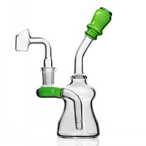 Glass Water Bongs Dab Rig Smoke water pipe Hookahs Unique Bong Heady Oil Rigs With 14mm banger 7.4 inchs
