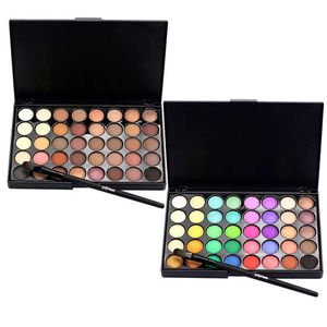 Popfeel 40 Colors Eye Makeup Matte Glitter EyeShadow Diamond Shimmer Eye Primer Luminous Eye Shadow + brush gift