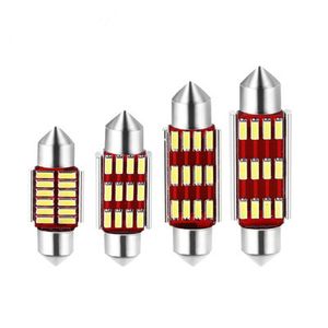 100 قطع ميزة السيارة الصمام C5W 31 ملليمتر 36 ملليمتر 41 ملليمتر 4014 smd 12led السيارات قبة ضوء interio لمبة أضواء السقف 12 فولت