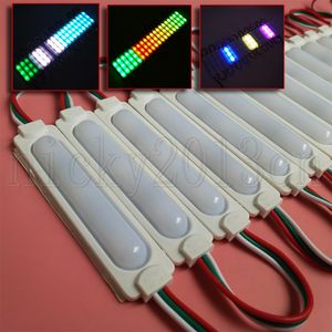 12V WS2811 5050 RGB LED Pixel Module Light Strip Tape 3LED Indirizzabile Dream Full Color Chasing Injection IP65 Impermeabile per Lightbox Channel Letter sign