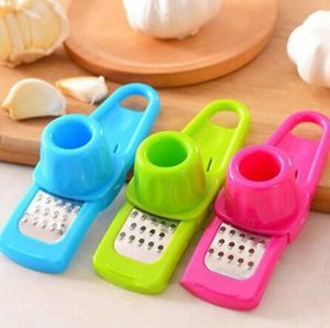 Candy Color Garlic Press Multi-functional Grinding Garlic Mini Ginger Grinding Grater Planer Slicer Cutter Kitchen Tools