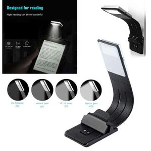 Portable LED Reading Book Light With Detachable Flexible Clip USB Rechargeable Lamp For Kindle/eBook Readers -- WWO66