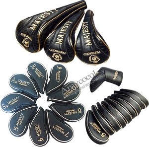 Partihandel Ny Maruman Majesty Full Golf Headcover High Quality Golf Wood Headcover and Irons Putter Driver Clubs Head Cover Free Frakt