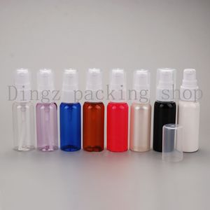 Coperchio superiore della pompa 50pcs 30ml Flacone di piccole dimensioni Mini portatile da viaggio Contenitori cosmetici vuoti in plastica riutilizzabili per la cura della pelle