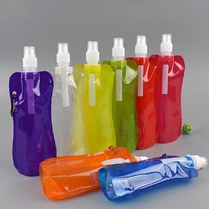 Portable water bag drinkware ultralight foldable drinking bottle bags outdoor sport supplies hiking camping collapsible soft flask liquid pouch