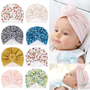 Europe Infant Baby Boys Girls Hat Florals Donut Headwear Child Toddler Kids Beanies Turban Hats Babies Adorable Hat