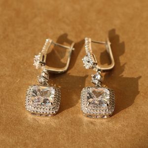 Fashion- 925 gioielli in argento sterling orecchini Giallo CZ per le donne top box regalo di qualità inglese di blocco