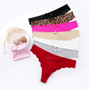 Candy Color Sexy Seamless G String Brucks Ice Silk Low Rise Banties Thong Instrlear Drop Ship Lingerie T