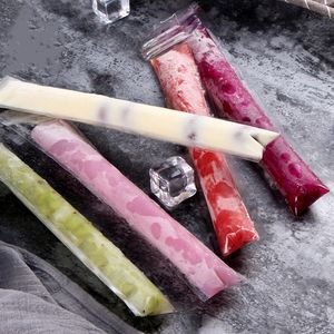 Plastik Popsicle Çanta Kalıpları Buz Kalıp Kese Zip Contalar Tek Kendinden yalıtılmış Dondurulmuş Bar Dondurma Araçları T2I51116 ile