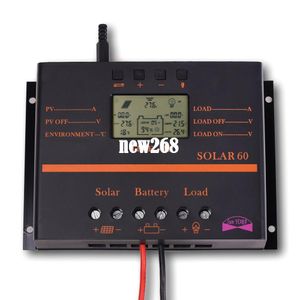 Freeshipping 60A LCD البطارية الشمسية منظم تهمة التفريغ المراقب 12V 24V مع USB