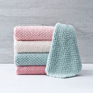 1 Piece towel Household Super Absorbent Cleaning Cloth Rag Microfiber Kitchen Towel Dishcloths Washing Rags For Dish